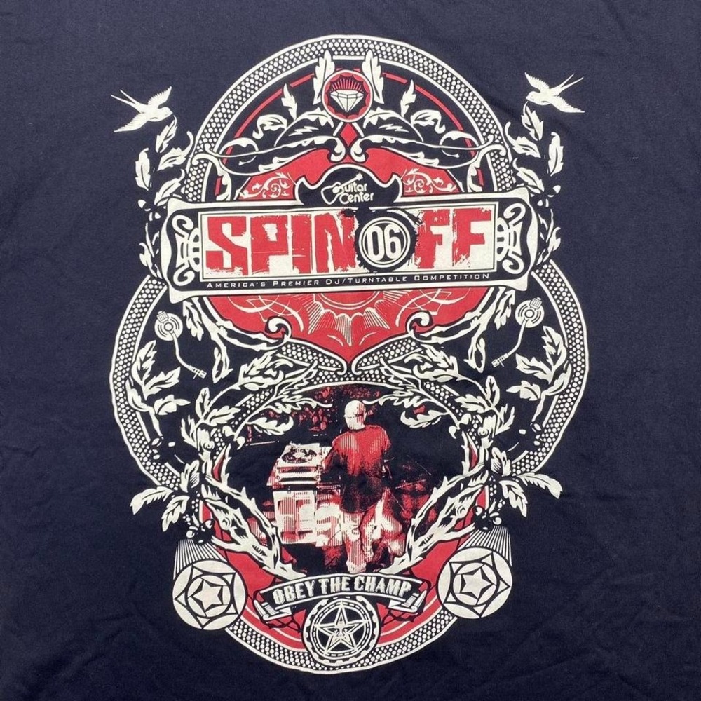 Vintage 2000s Obey DJ spin-off competition‎ shirt